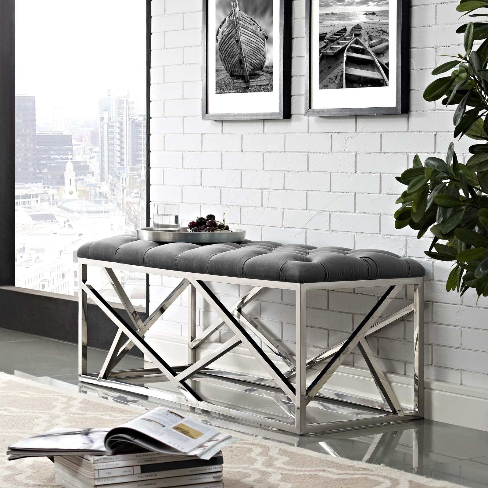 Modway Intersperse Bench | Stools & Benches | Modishstore