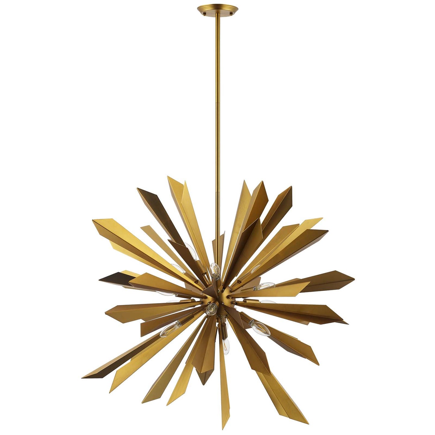 Pervade Starburst Brass Pendant Light Chandelier By Modway - EEI-2894 | Chandeliers | Modishstore - 2