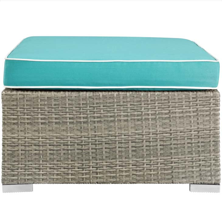 Modway Repose Sunbrella?? Fabric Outdoor Patio Ottoman In Light Gray Beige - EEI-2962 | Outdoor Ottomans | Modishstore - 12