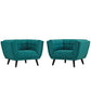 Modway Bestow 2 Piece Upholstered Fabric Armchair Set | Armchairs | Modishstore-12
