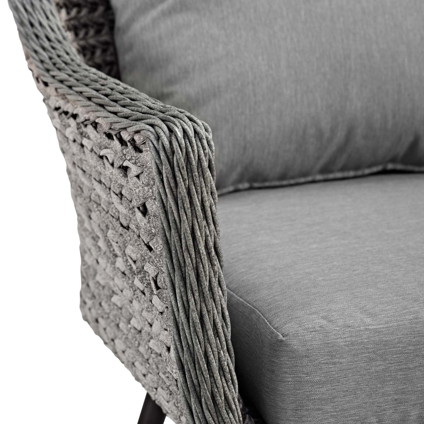 Modway Endeavor Outdoor Patio Wicker Rattan Armchair Gray - EEI-3023 | Outdoor Chairs | Modishstore - 5
