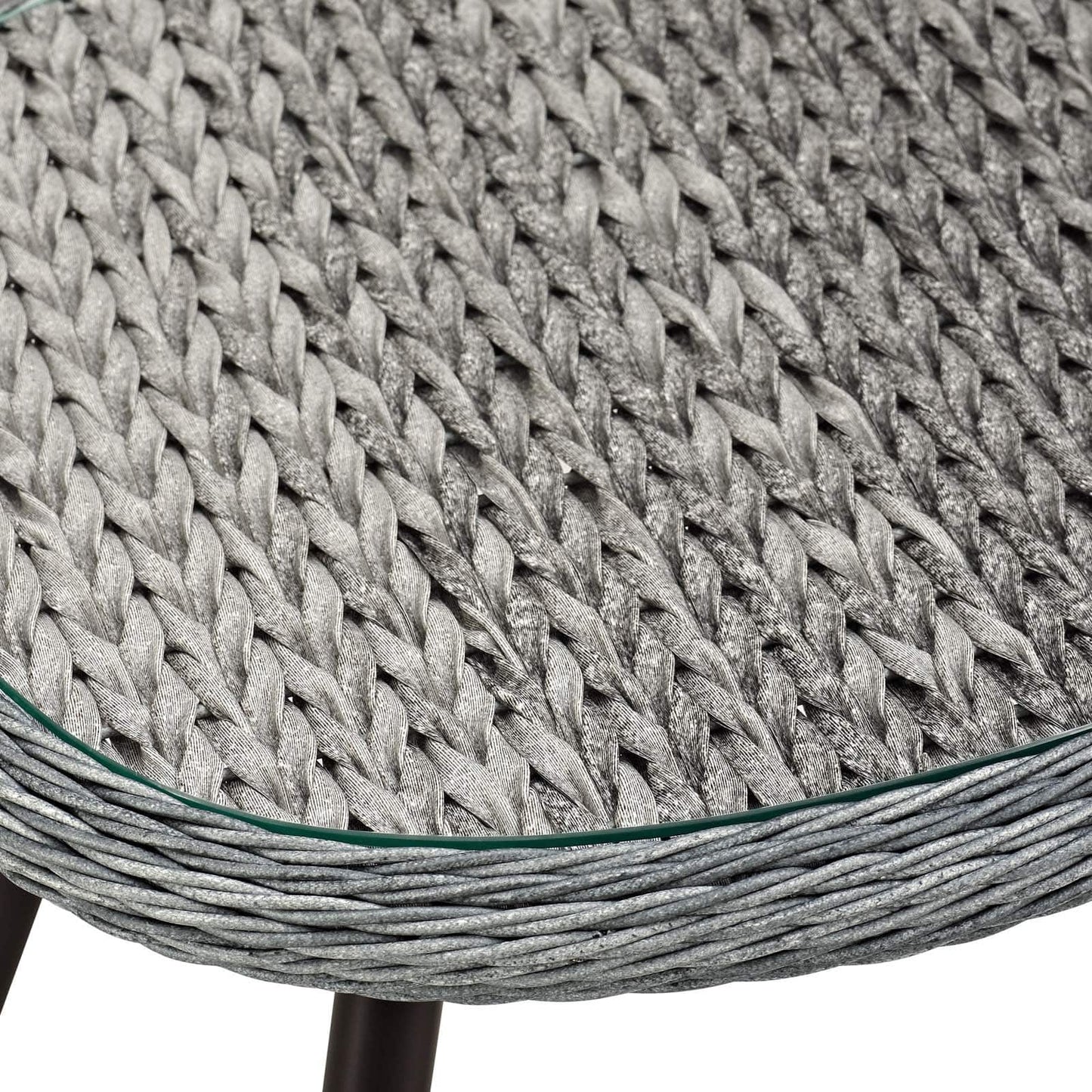 Modway Endeavor Outdoor Patio Wicker Rattan Side Table Gray - EEI-3025 | Outdoor Tables | Modishstore - 4