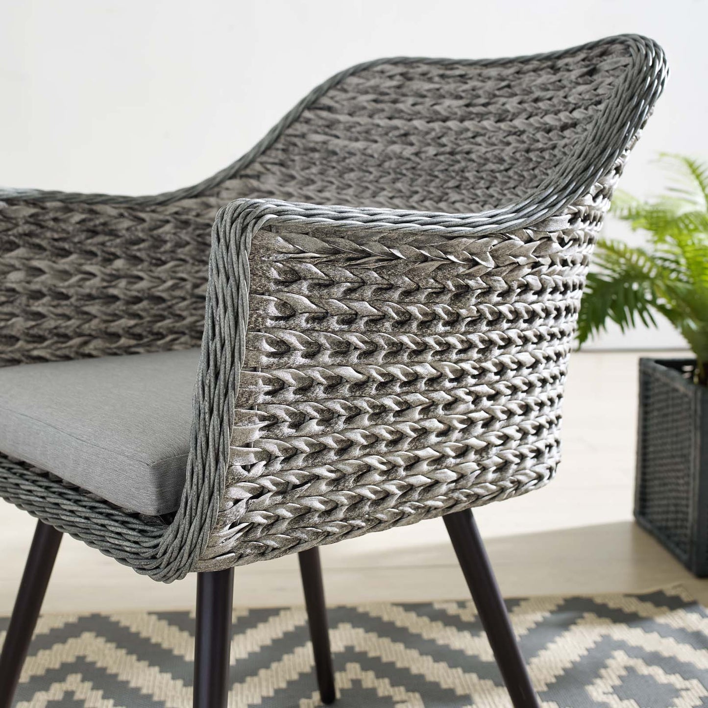 Modway Endeavor Outdoor Patio Wicker Rattan Dining Armchair - EEI-3028 | Outdoor Chairs | Modishstore - 6