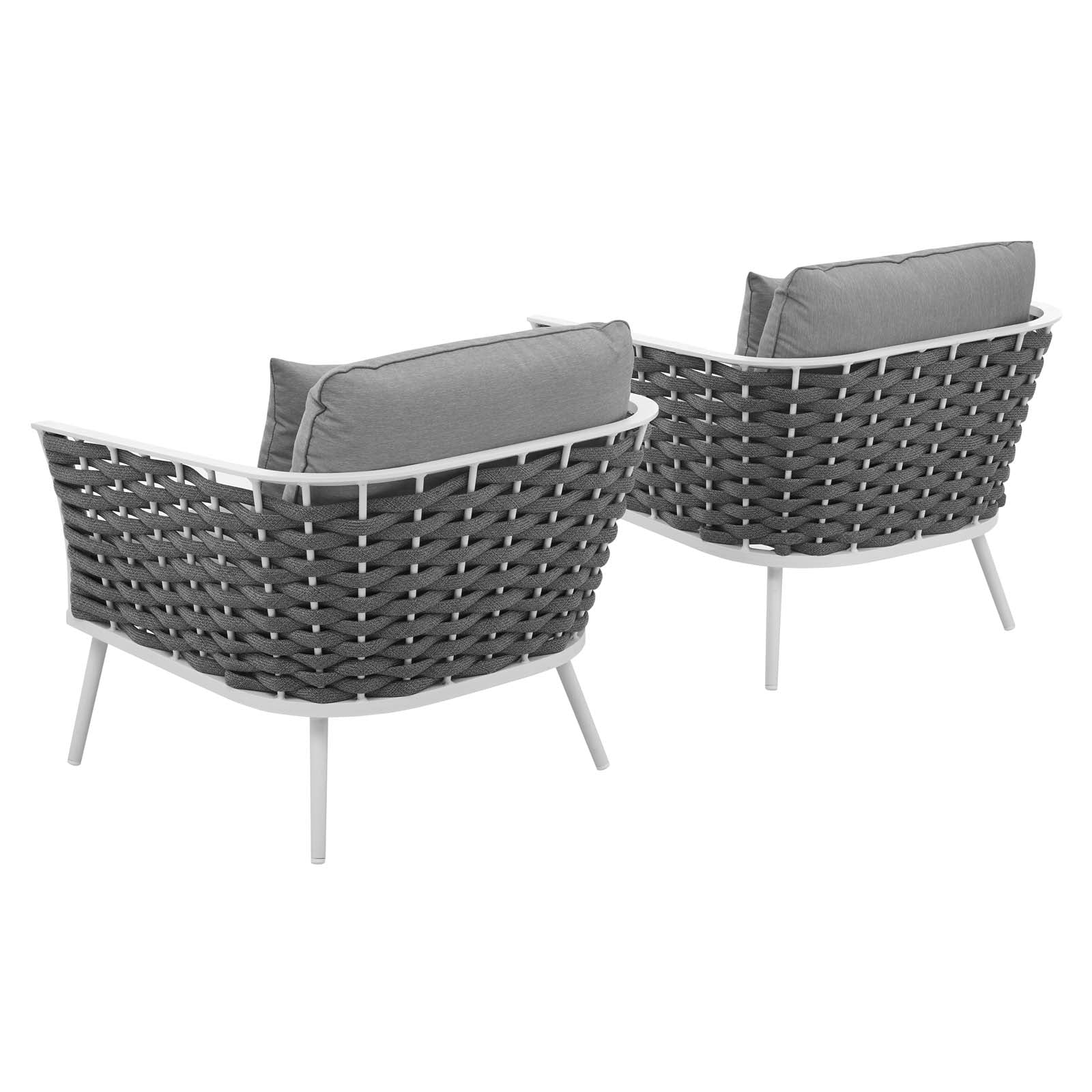 Modway Stance Armchair Outdoor Patio Aluminum Set of 2 | Armchairs | Modishstore-6