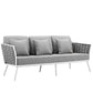 Modway Stance 4 Piece Outdoor Patio Aluminum Sectional Sofa Set | Outdoor Sofas, Loveseats & Sectionals | Modishstore-5