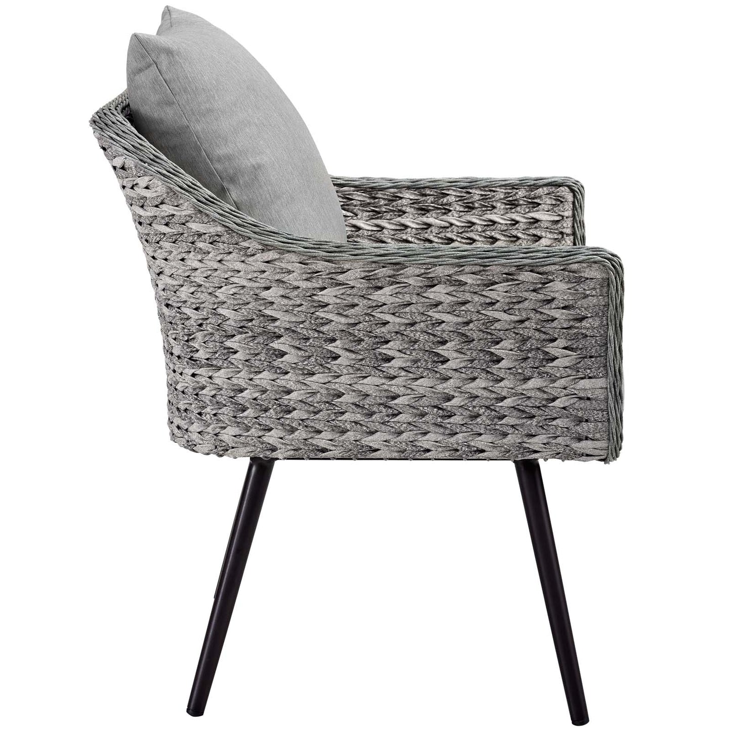 Modway Endeavor 5 Piece Outdoor Patio Wicker Rattan Sectional Sofa Set - EEI-3178 | Outdoor Sofas, Loveseats & Sectionals | Modishstore - 9