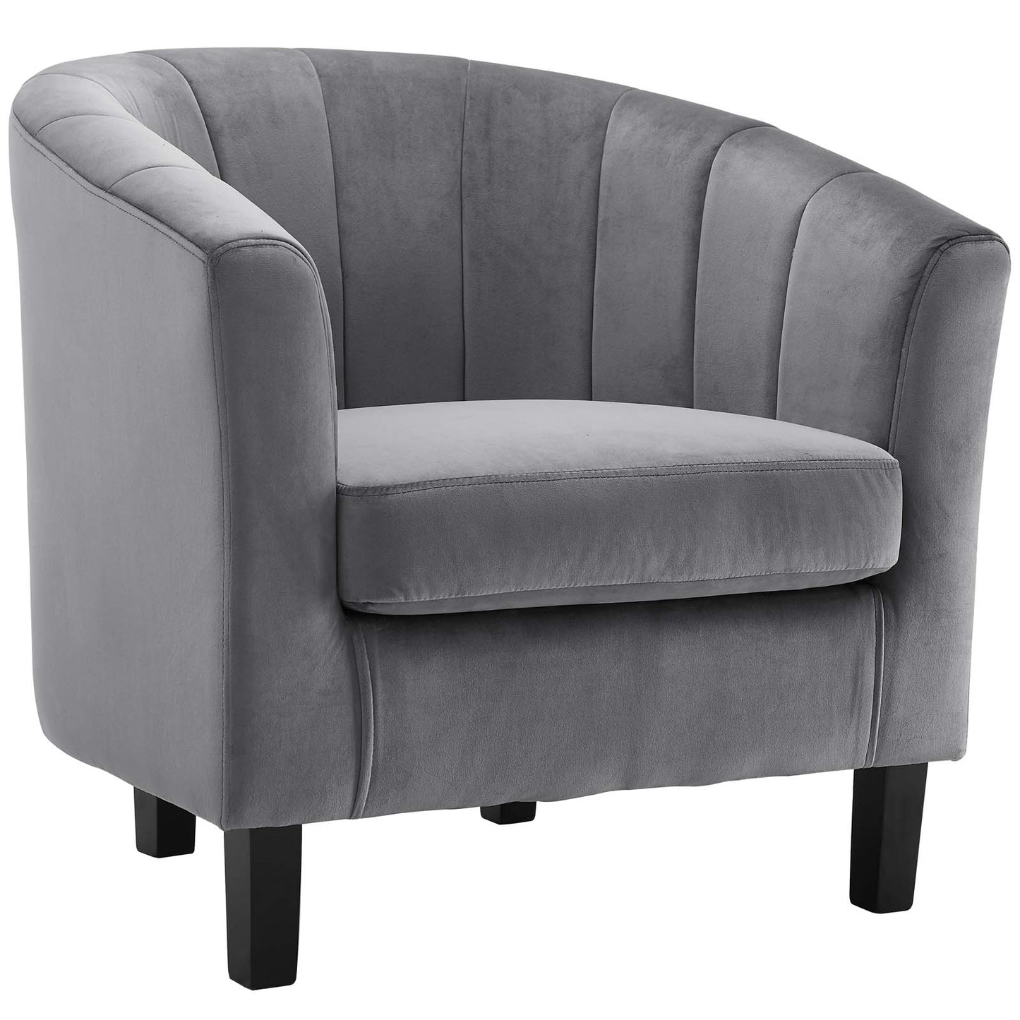 Modway Prospect Channel Tufted Upholstered Velvet Armchair | Armchairs | Modishstore-12