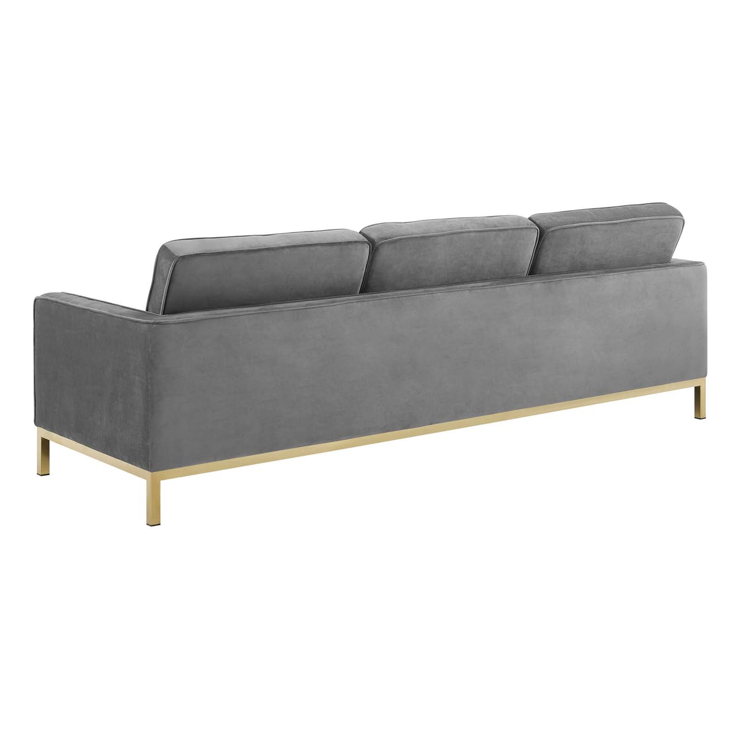 Modway Loft Gold Stainless Steel Leg Performance Velvet Sofa - EEI-3387 | Sofas | Modishstore - 13