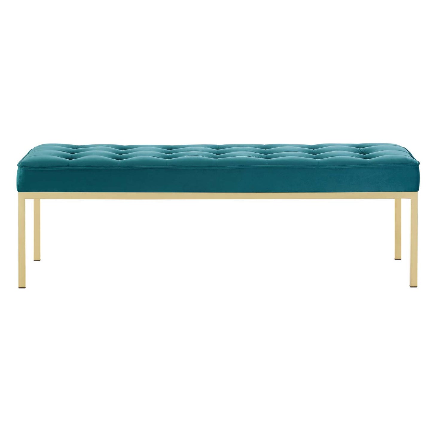 Modway Loft Gold Stainless Steel Leg Large Performance Velvet Bench - EEI-3399 | Benches | Modishstore - 10