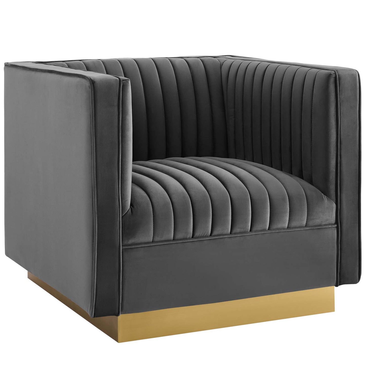 Modway Sanguine Vertical Channel Tufted Accent Performance Velvet Armchair - EEI-3406 | Armchairs | Modishstore - 10