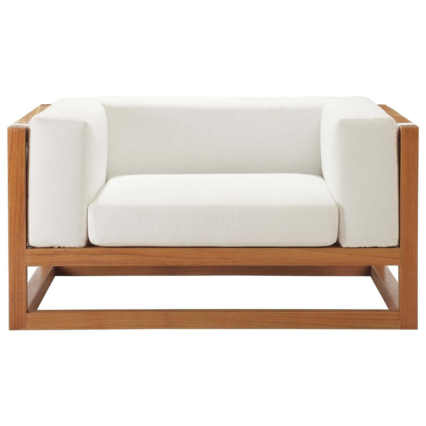 Modway Newbury Accent Lounge Outdoor Patio Premium Grade A Teak Wood Armchair | Lounge Chairs | Modishstore-5