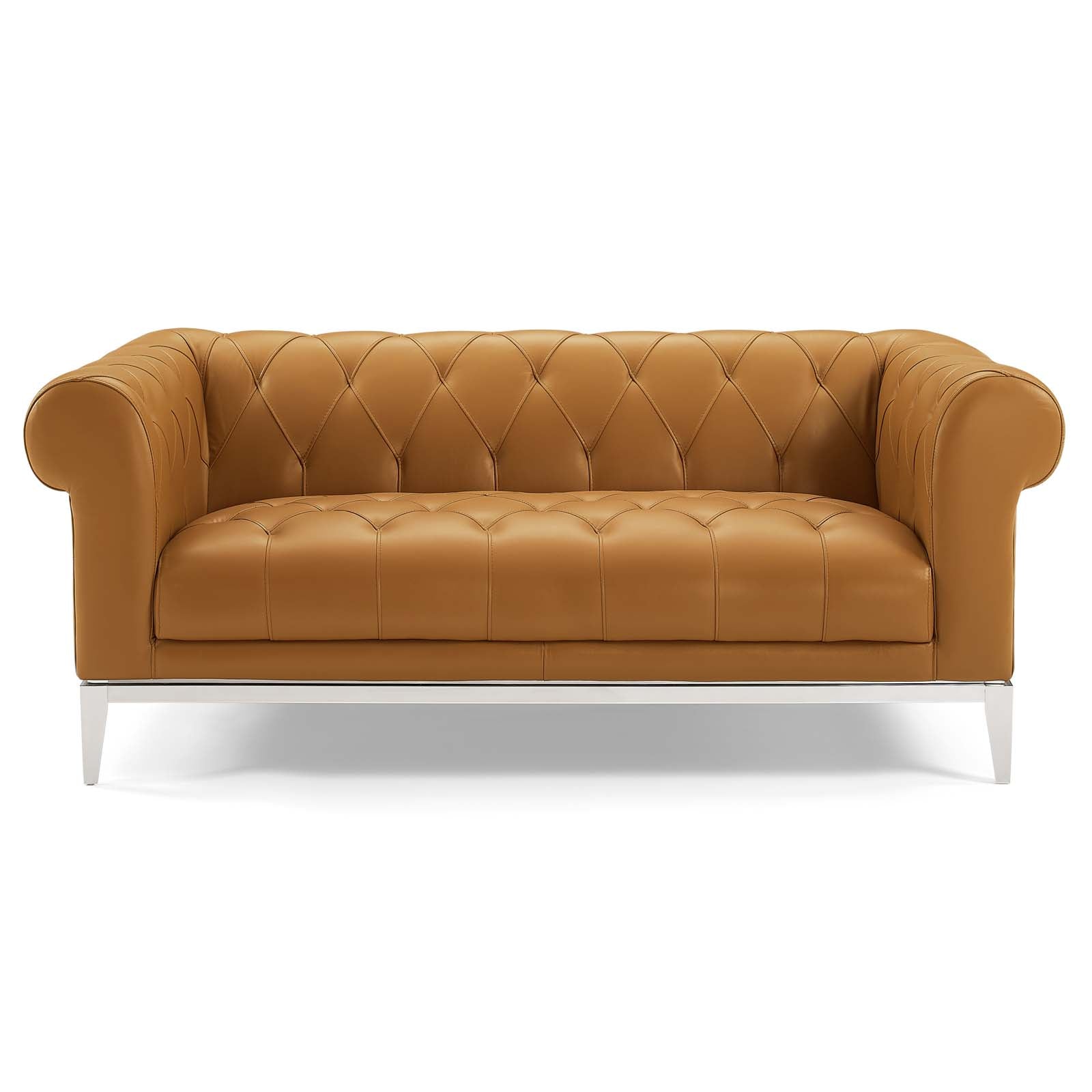 Modway Idyll Tufted Button Upholstered Leather Chesterfield Loveseat | Loveseats | Modishstore-13