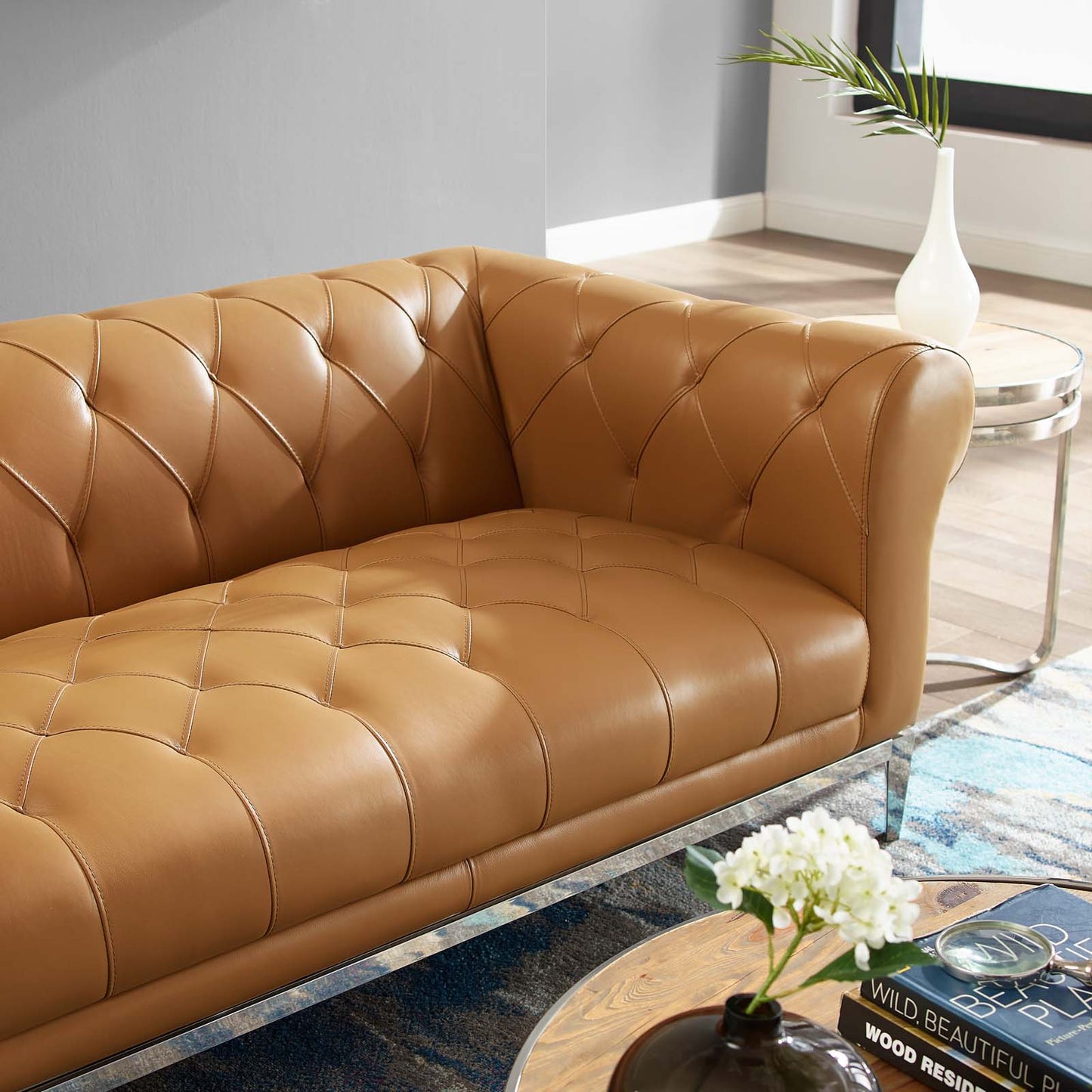 Modway Idyll Tufted Button Upholstered Leather Chesterfield Loveseat - EEI-3442 | Loveseats | Modishstore - 16