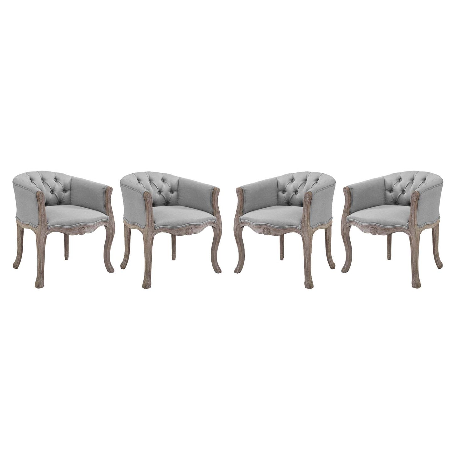 Modway Crown Dining Armchair Upholstered Fabric Set of 4 - EEI-3469 | Dining Chairs | Modishstore - 9
