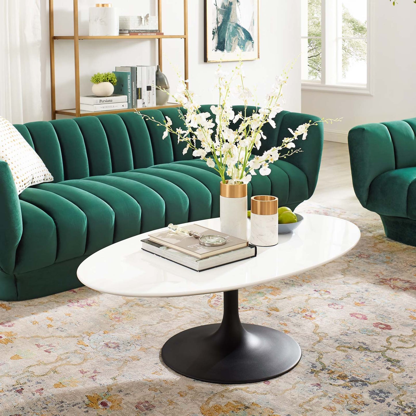 Modway Lippa 48" Oval-Shaped Wood Top Coffee Table-EEI-3536 - EEI-3536 | Coffee Tables | Modishstore - 3