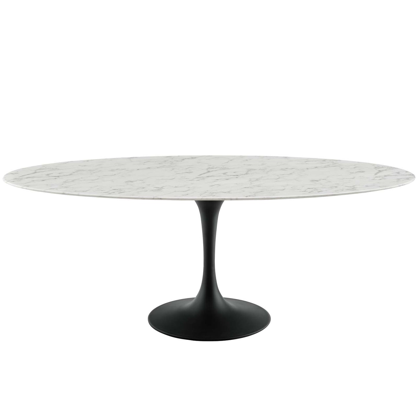 Modway Lippa 78" Oval Artificial Marble Dining Table | Dining Tables | Modishstore