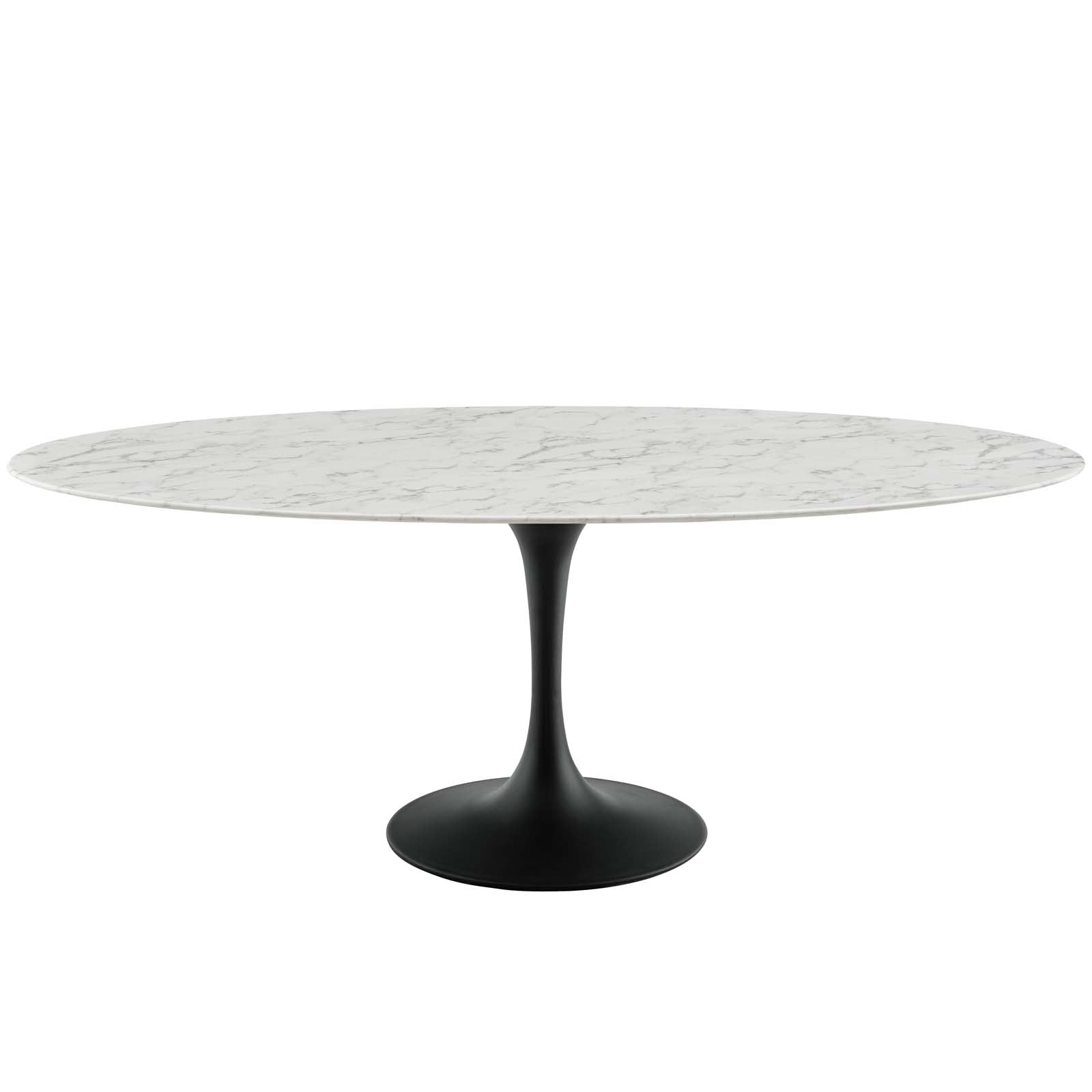 Modway Lippa 78" Oval Artificial Marble Dining Table | Dining Tables | Modishstore