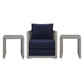 Modway Aura Three Piece Outdoor Patio Wicker Rattan Set | Outdoor Chairs | Modishstore-5