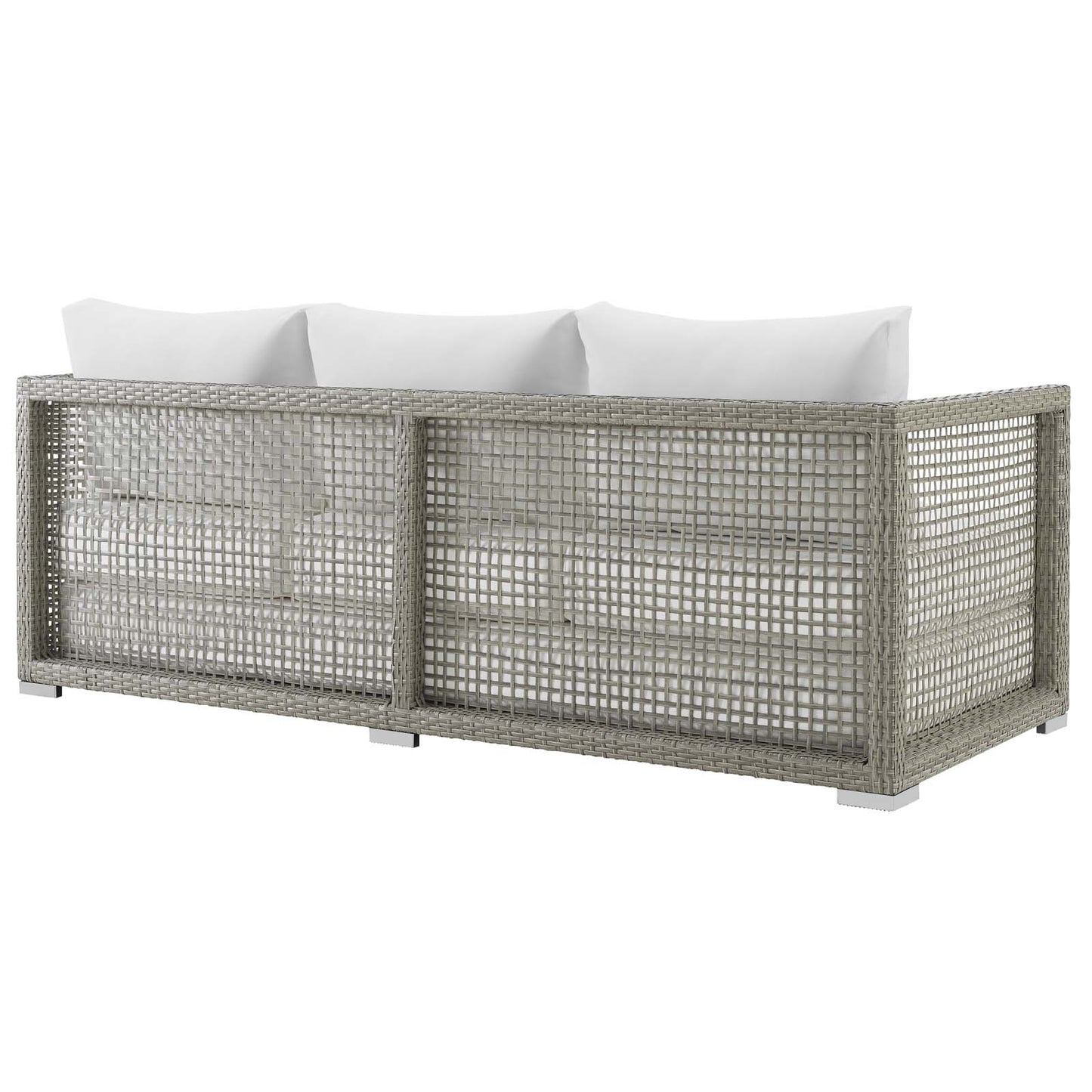 Modway Aura 3 Piece Outdoor Patio Wicker Rattan Set - EEI-3598 | Outdoor Sofas, Loveseats & Sectionals | Modishstore - 22