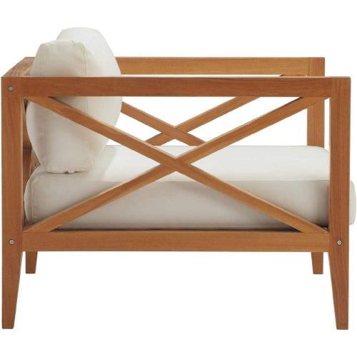 Modway Northlake 3 Piece Outdoor Patio Premium Grade A Teak Wood Set - EEI-3628 | Outdoor Sofas, Loveseats & Sectionals | Modishstore - 8