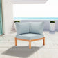 Modway Freeport Karri Wood Sectional Sofa Outdoor Patio Corner Chair | Sofas | Modishstore