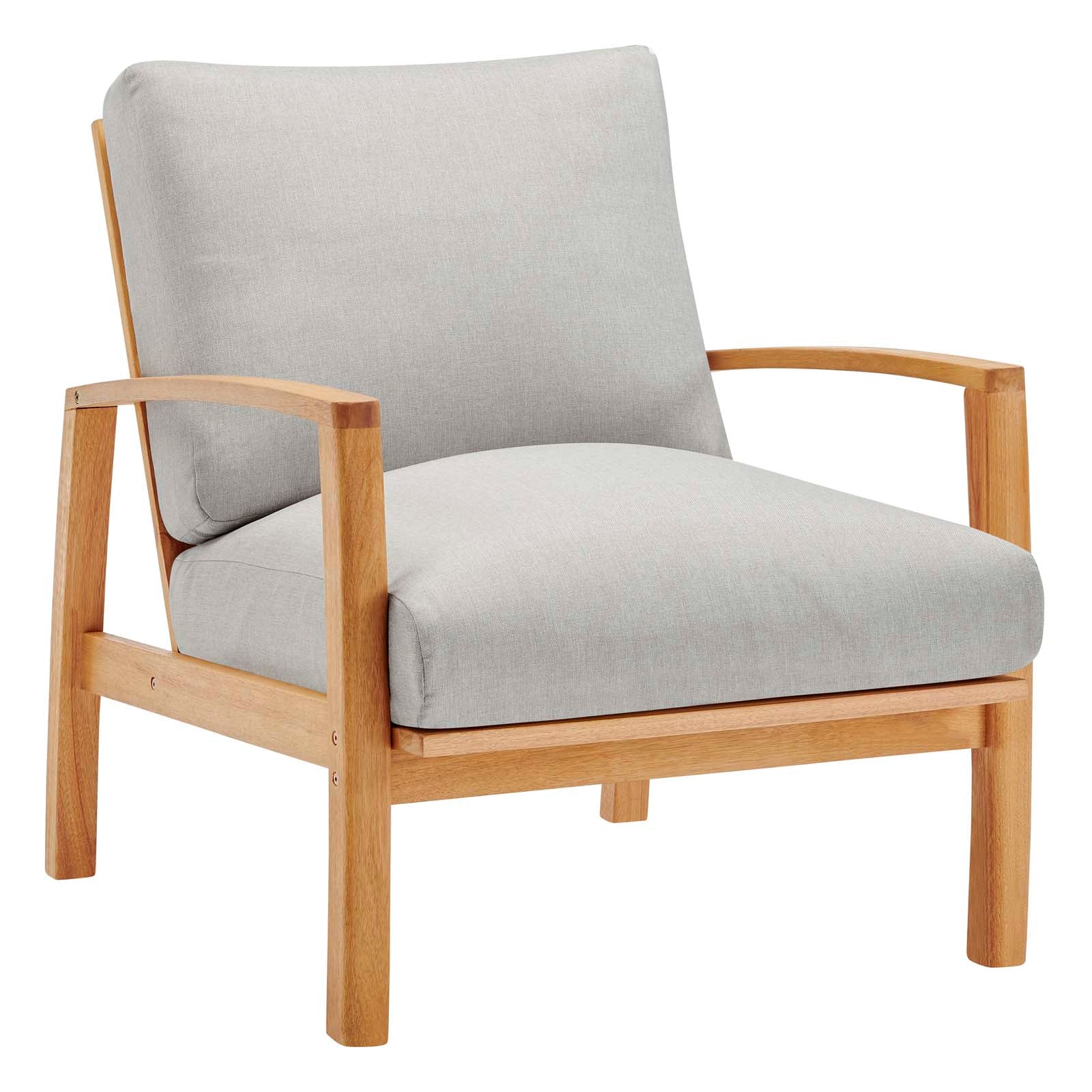 Orlean Outdoor Patio Eucalyptus Wood Lounge Armchair By Modway - EEI-3698 | Outdoor Chairs | Modishstore - 2
