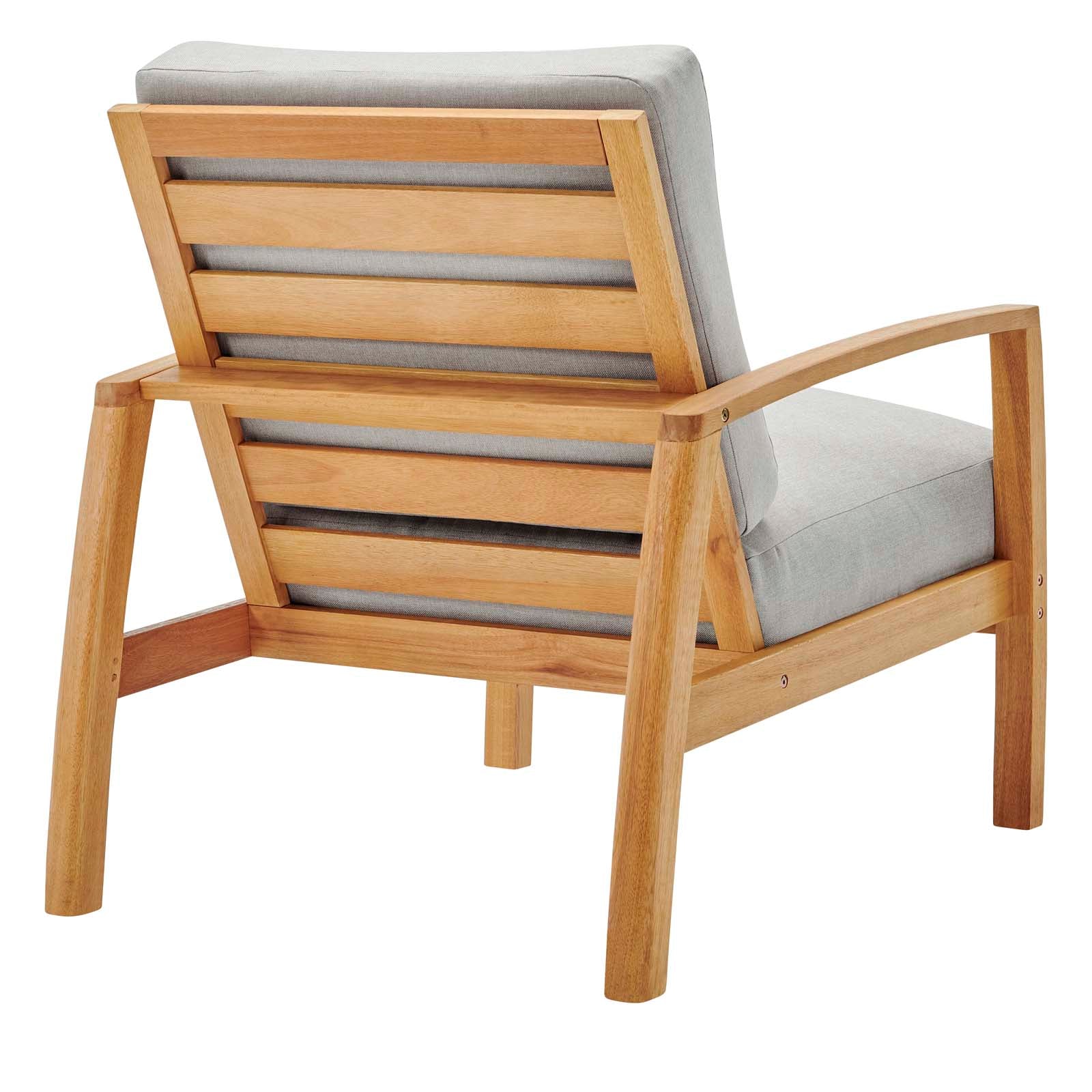 Orlean Outdoor Patio Eucalyptus Wood Lounge Armchair By Modway - EEI-3698 | Outdoor Chairs | Modishstore - 4
