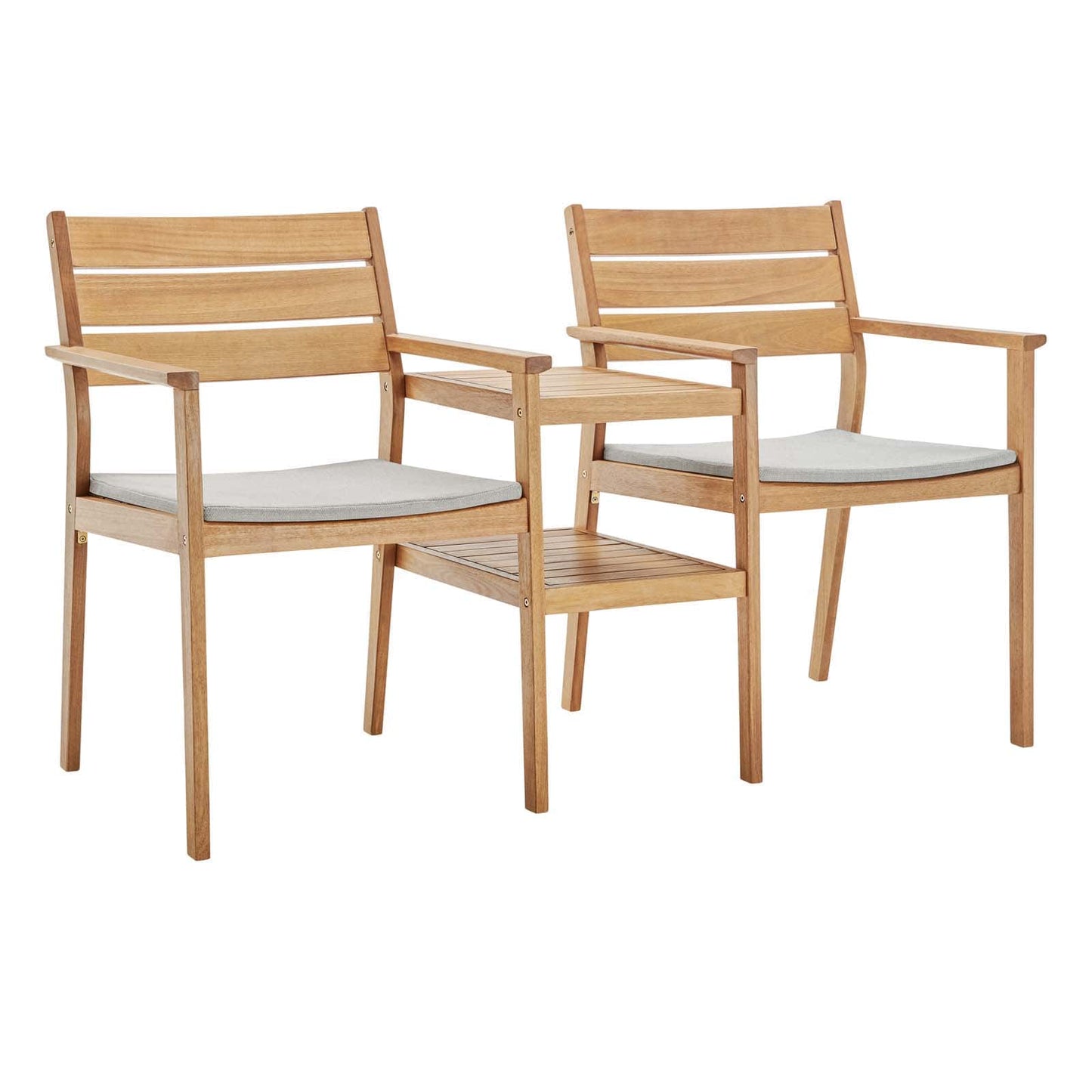 Modway Viewscape Outdoor Patio Ash Wood Jack and Jill Chair Set | Outdoor Chairs | Modishstore-4