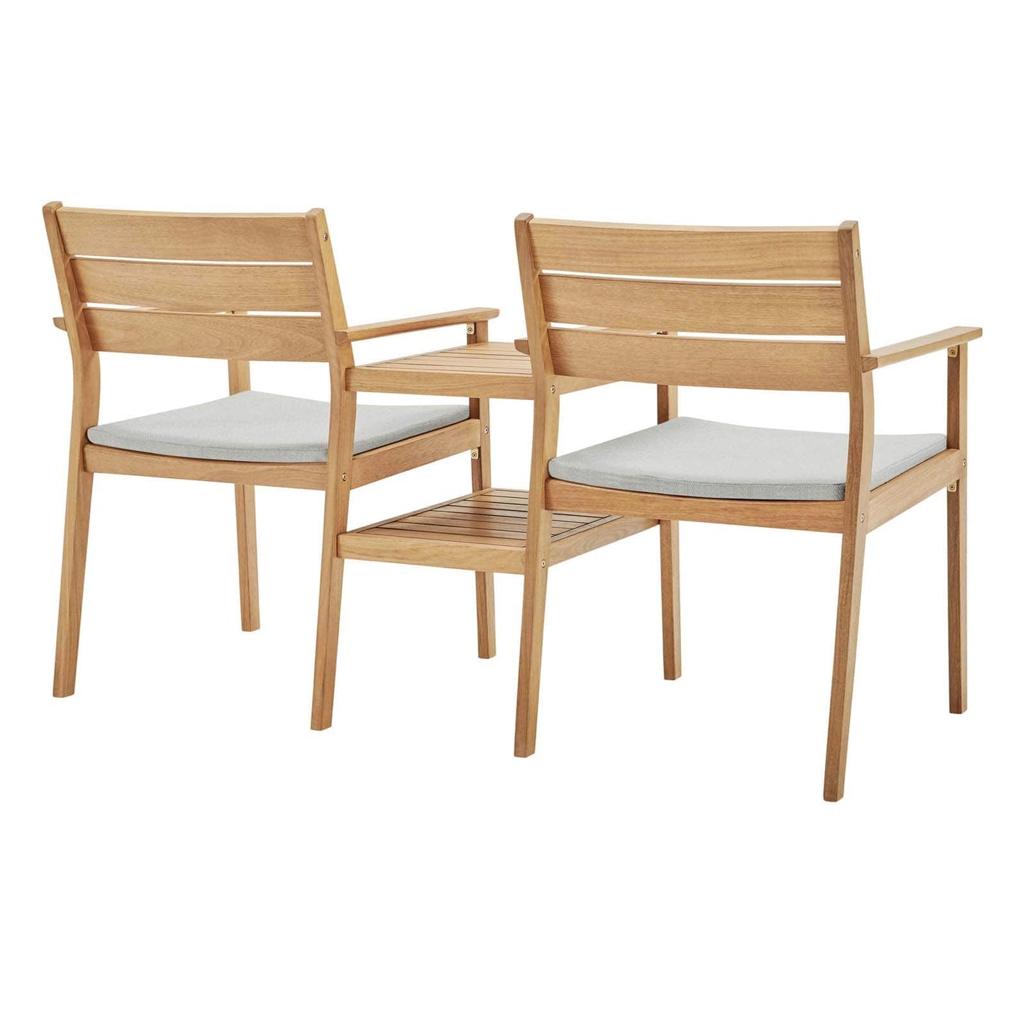Modway Viewscape Outdoor Patio Ash Wood Jack and Jill Chair Set | Outdoor Chairs | Modishstore-2