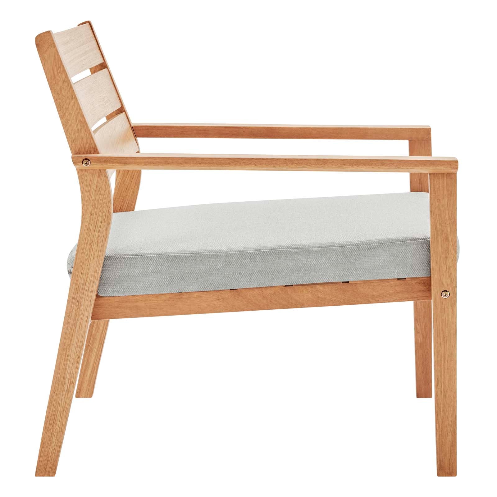 Breton Outdoor Patio Ash Wood Armchair By Modway - EEI-3713 | Outdoor Chairs | Modishstore - 2