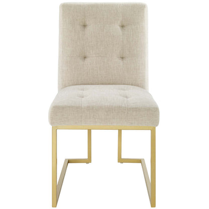 Modway Privy Gold Stainless Steel Upholstered Fabric Dining Accent Chair | Dining Chairs | Modishstore-10