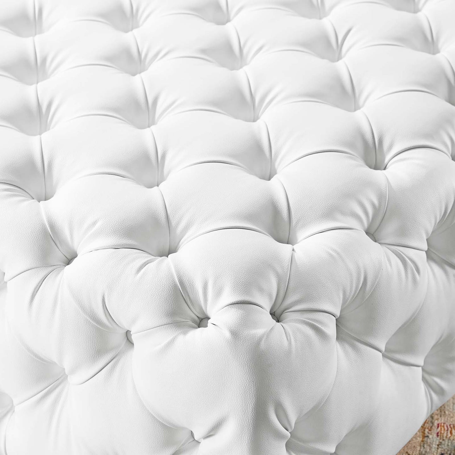 Modway Anthem Tufted Button Large Square Faux Leather Ottoman - EEI-3773 | Ottomans | Modishstore - 6