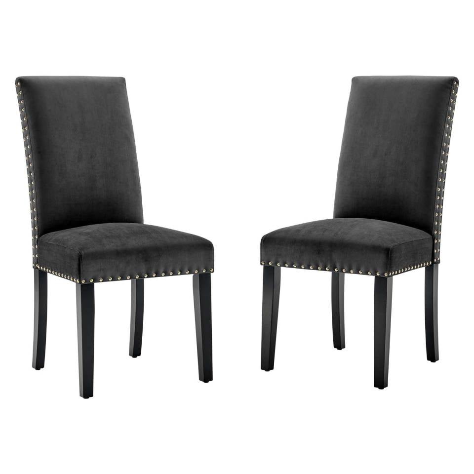 Modway Parcel Performance Velvet Dining Side Chairs - Set of 2 | Side Chairs | Modishstore-15