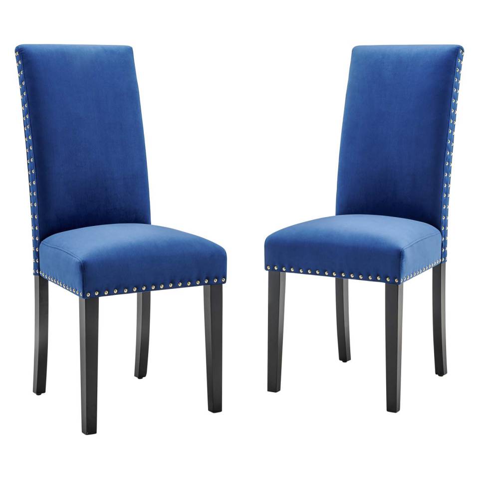 Modway Parcel Performance Velvet Dining Side Chairs - Set of 2 | Side Chairs | Modishstore-11