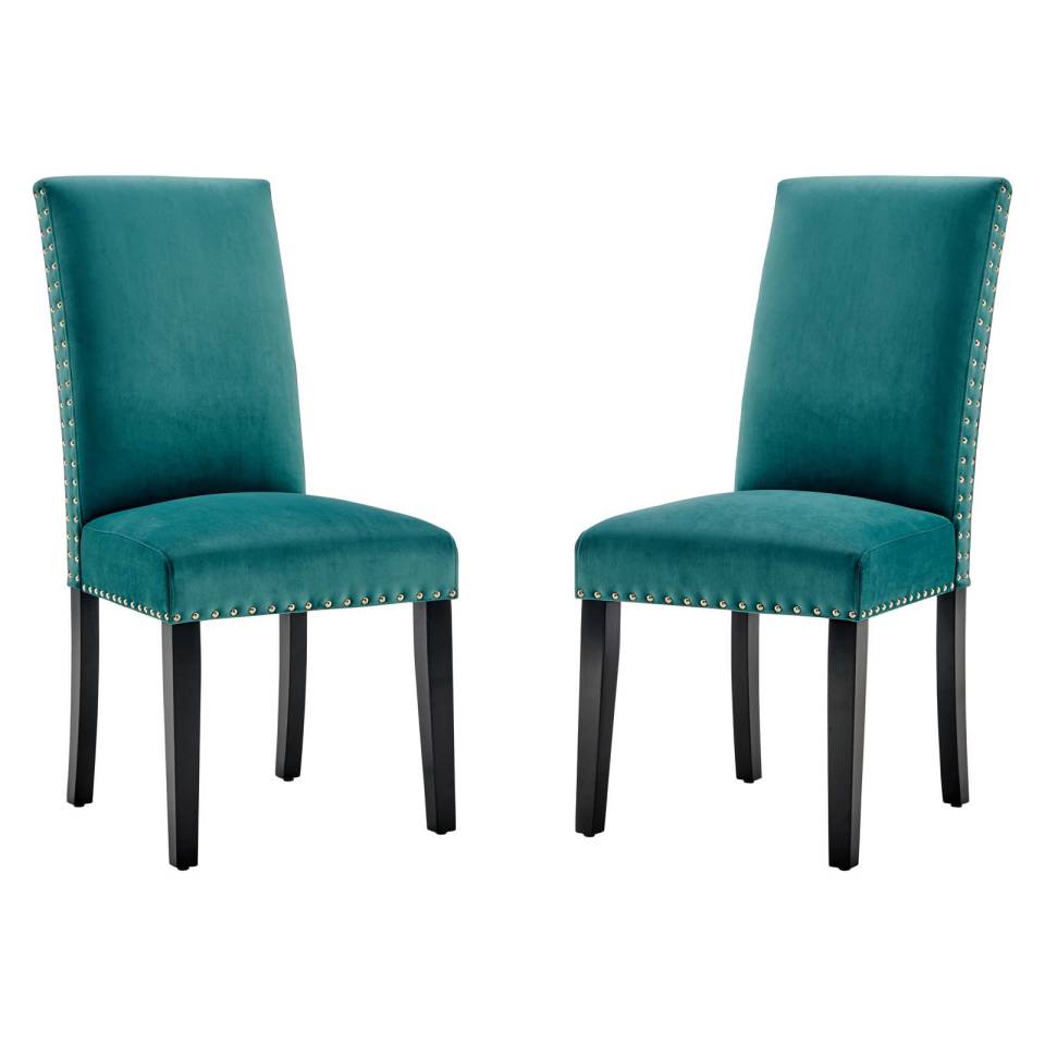 Modway Parcel Performance Velvet Dining Side Chairs - Set of 2 | Side Chairs | Modishstore-13