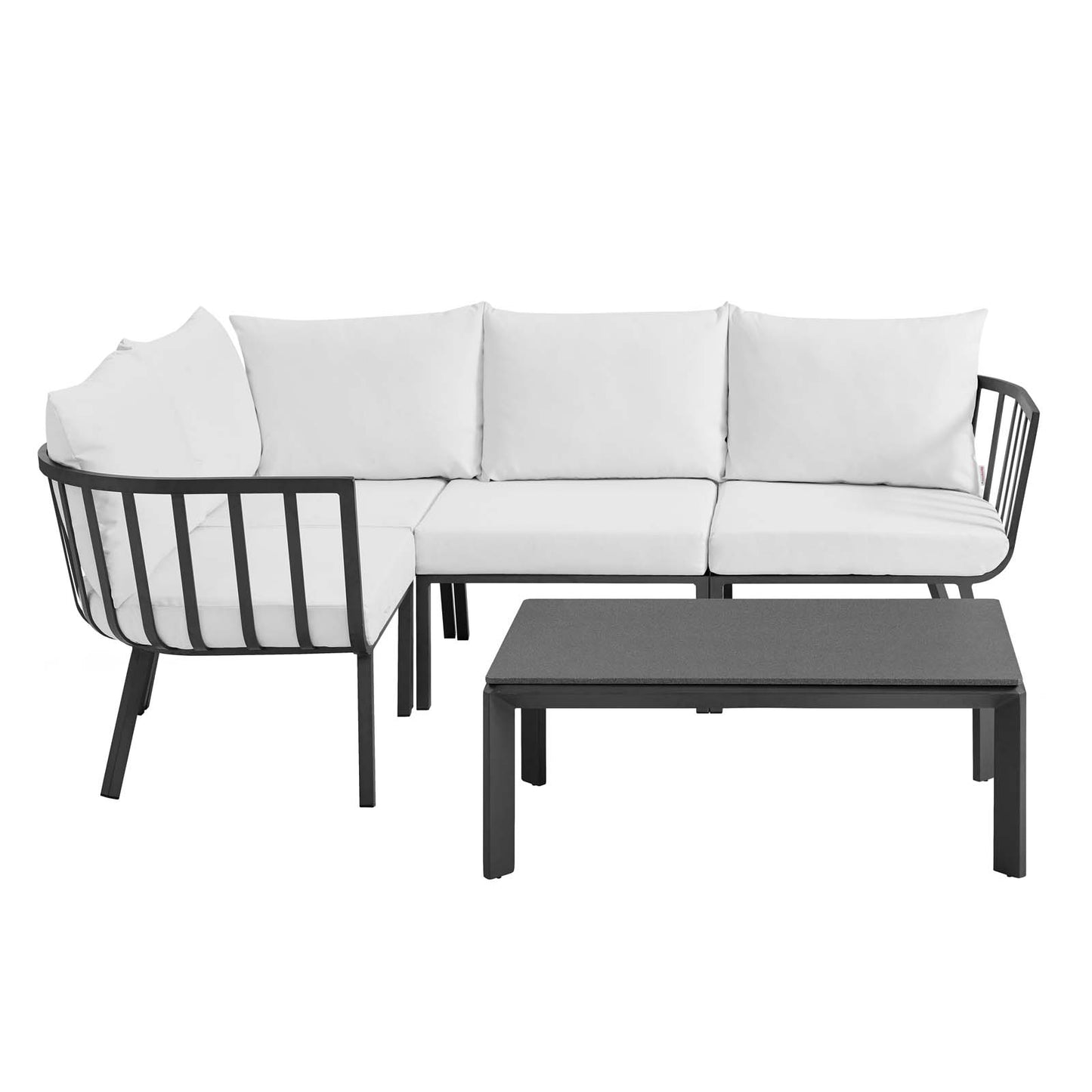 Riverside 5 Piece Outdoor Patio Aluminum Set By Modway | Outdoor Sofas, Loveseats & Sectionals | Modishstore-14