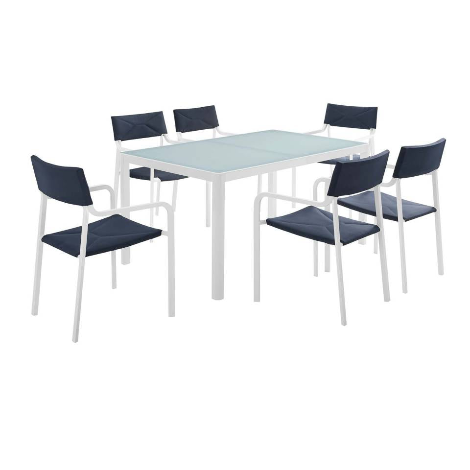 Modway Raleigh 7 Piece Outdoor Patio Aluminum Dining Set - EEI-3797 | Outdoor Dining Sets | Modishstore - 11
