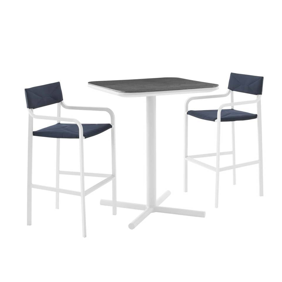 Modway Raleigh 3 Piece Outdoor Patio Aluminum Bar Set - EEI-3798 | Outdoor Dining Sets | Modishstore - 11