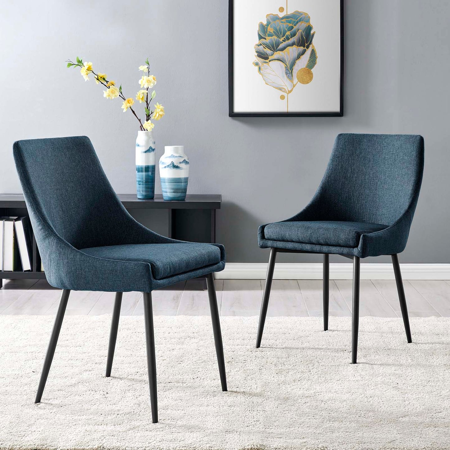 Modway Viscount Upholstered Fabric Dining Chairs - Set of 2 | Dining Chairs | Modishstore-31