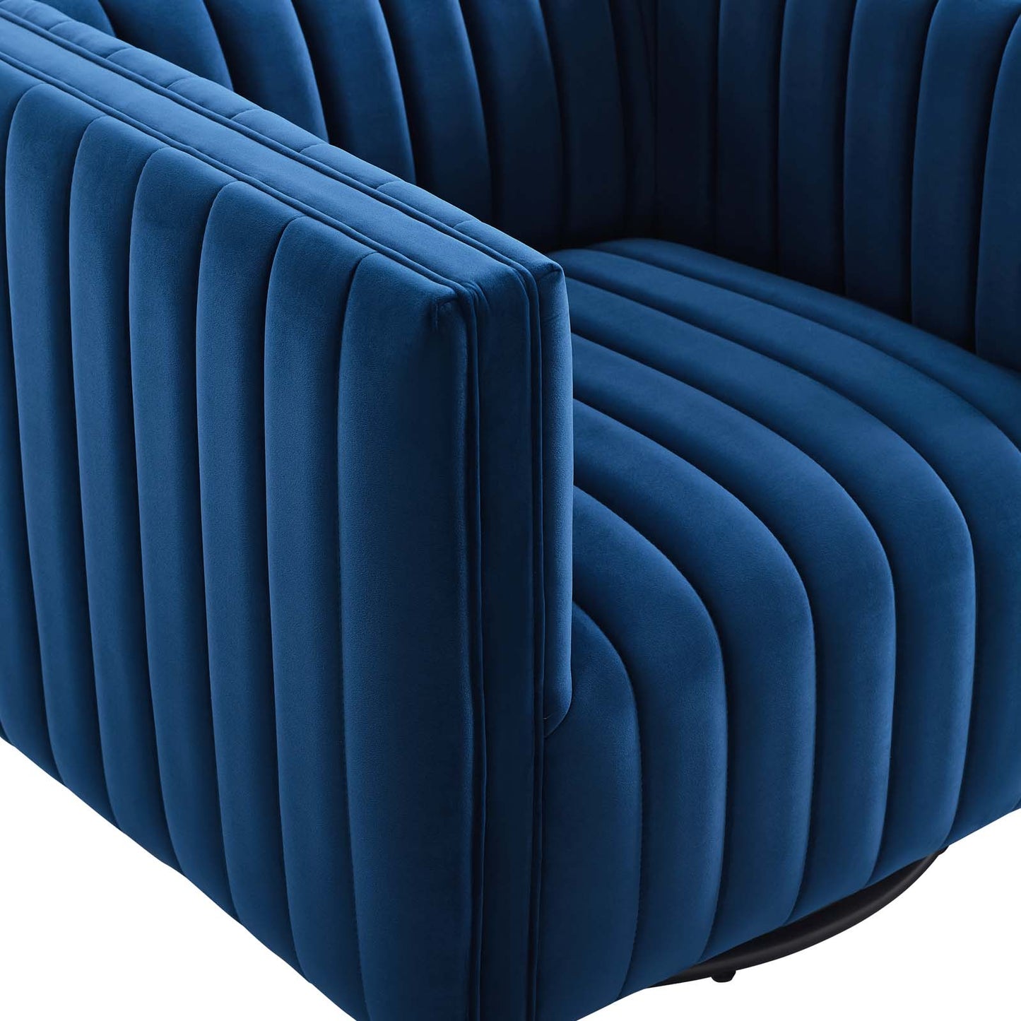 Conjure Channel Tufted Performance Velvet Swivel Armchair By Modway - EEI-3883 | Armchairs | Modishstore - 15