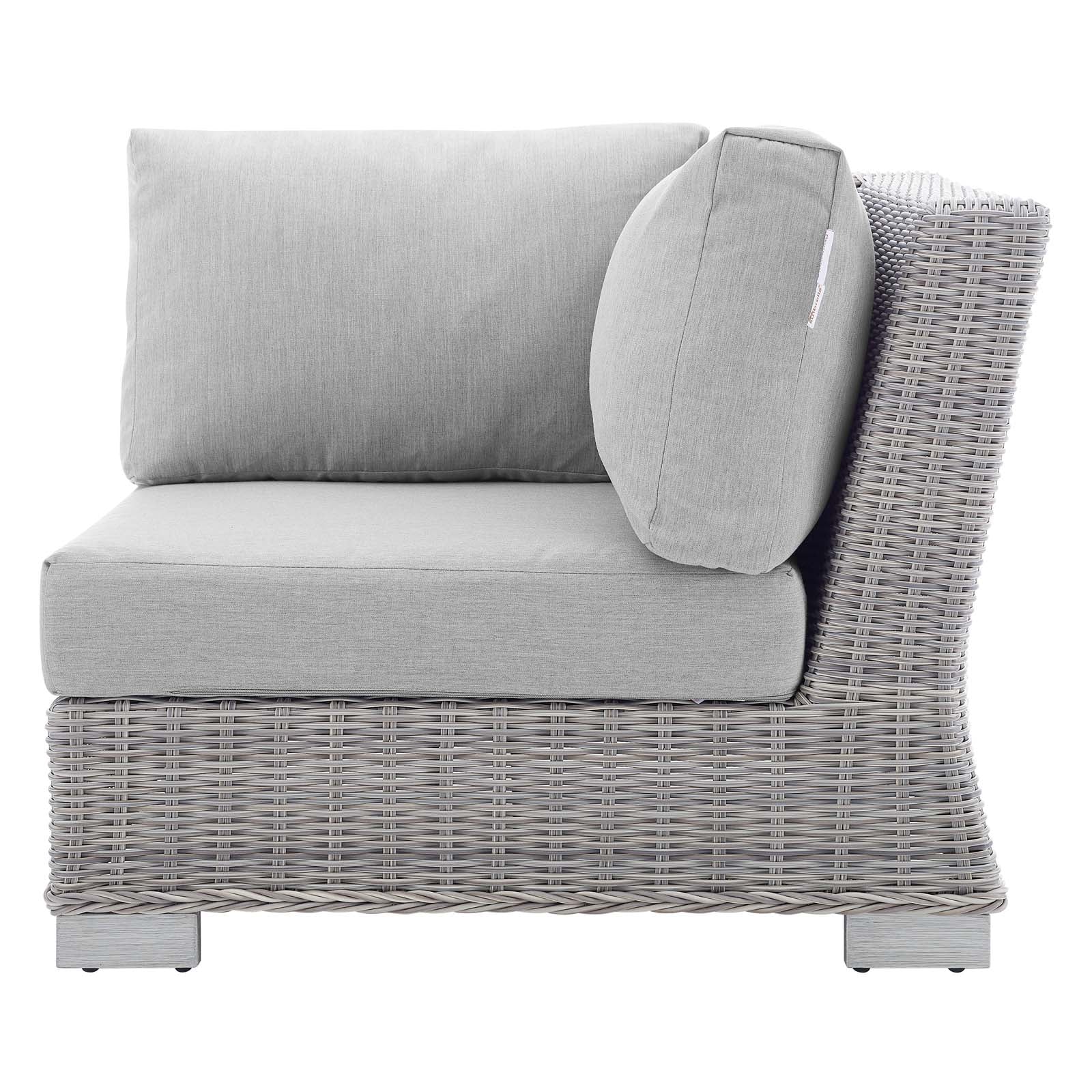 Modway Conway Sunbrella® Outdoor Patio Wicker Rattan Corner Chair | Outdoor Sofas, Loveseats & Sectionals | Modishstore-6