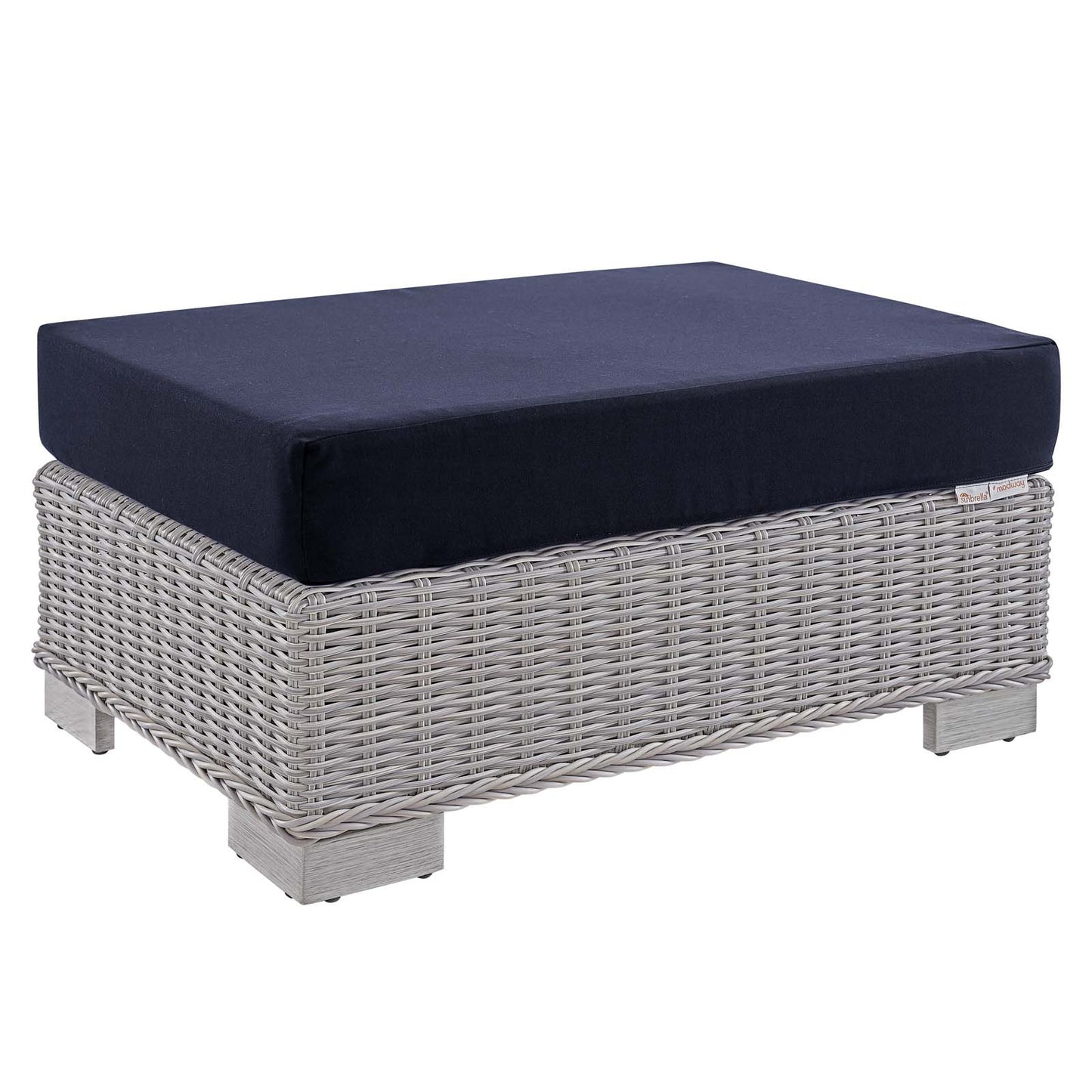 Modway Conway Sunbrella® Outdoor Patio Wicker Rattan Ottoman - EEI-3971 | Outdoor Ottomans | Modishstore - 9