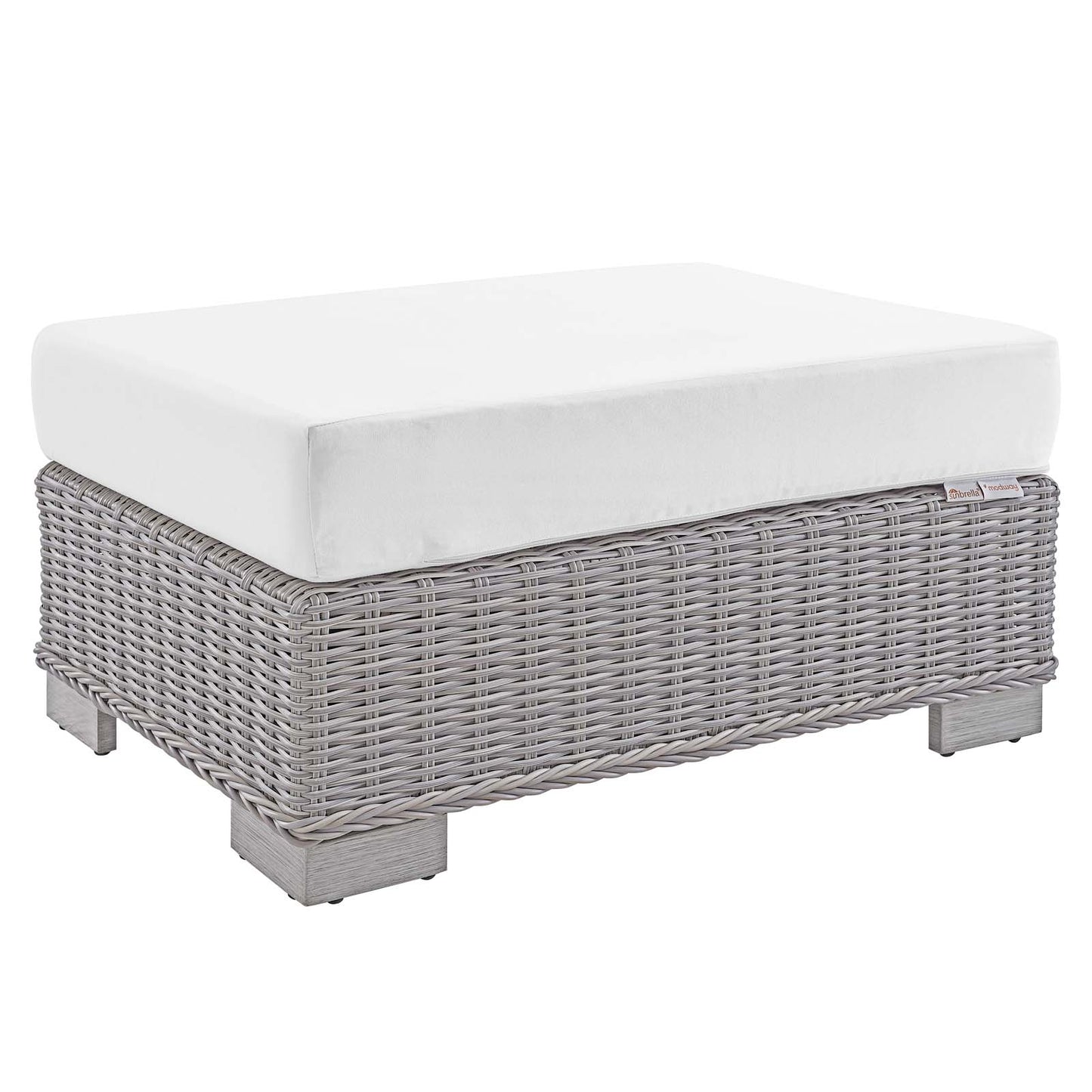 Modway Conway Sunbrella® Outdoor Patio Wicker Rattan Ottoman - EEI-3971 | Outdoor Ottomans | Modishstore - 10