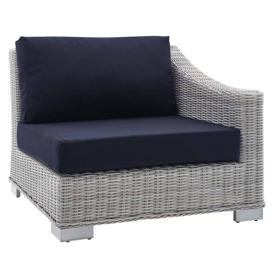 Modway Conway Sunbrella® Outdoor Patio Wicker Rattan Right-Arm Chair - EEI-3976 | Outdoor Chairs | Modishstore - 9