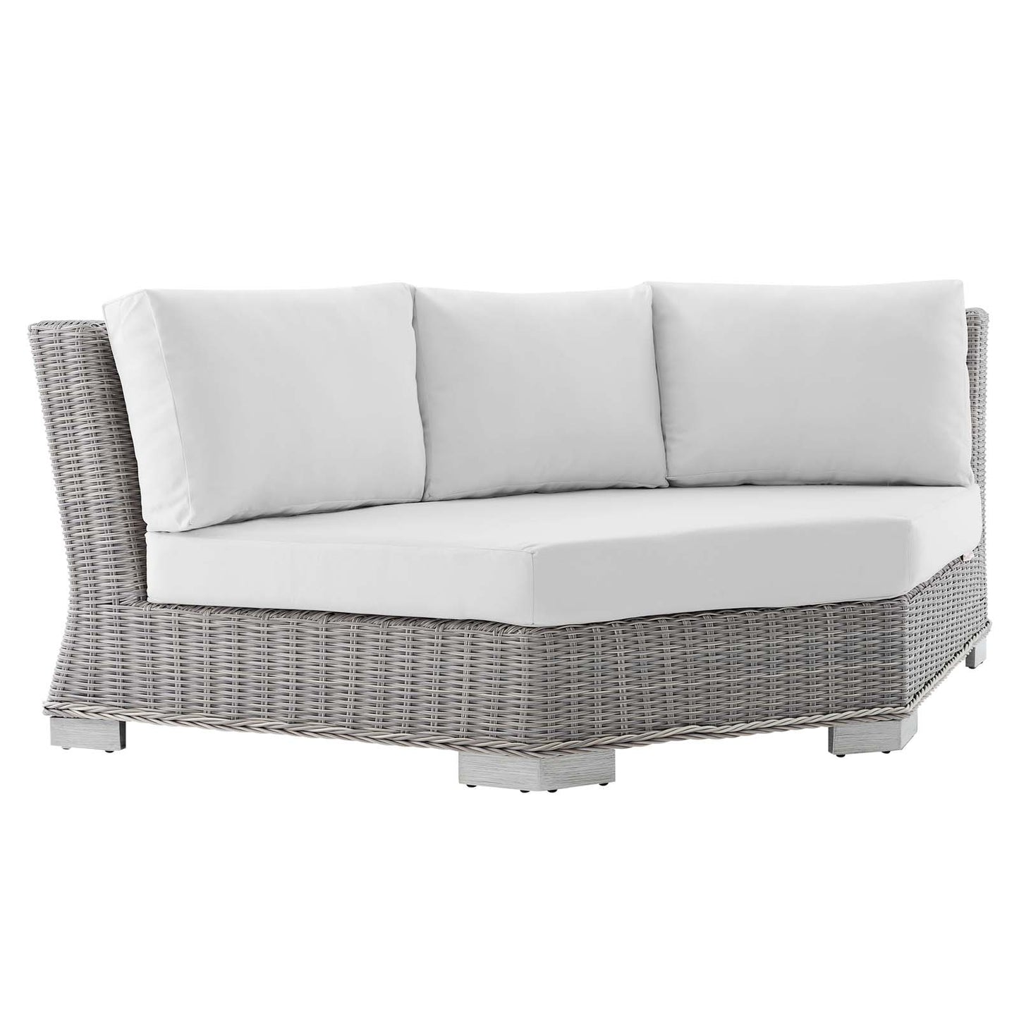 Modway Conway Sunbrella® Outdoor Patio Wicker Rattan Round Corner Chair - EEI-3979 | Outdoor Sofas, Loveseats & Sectionals | Modishstore - 10