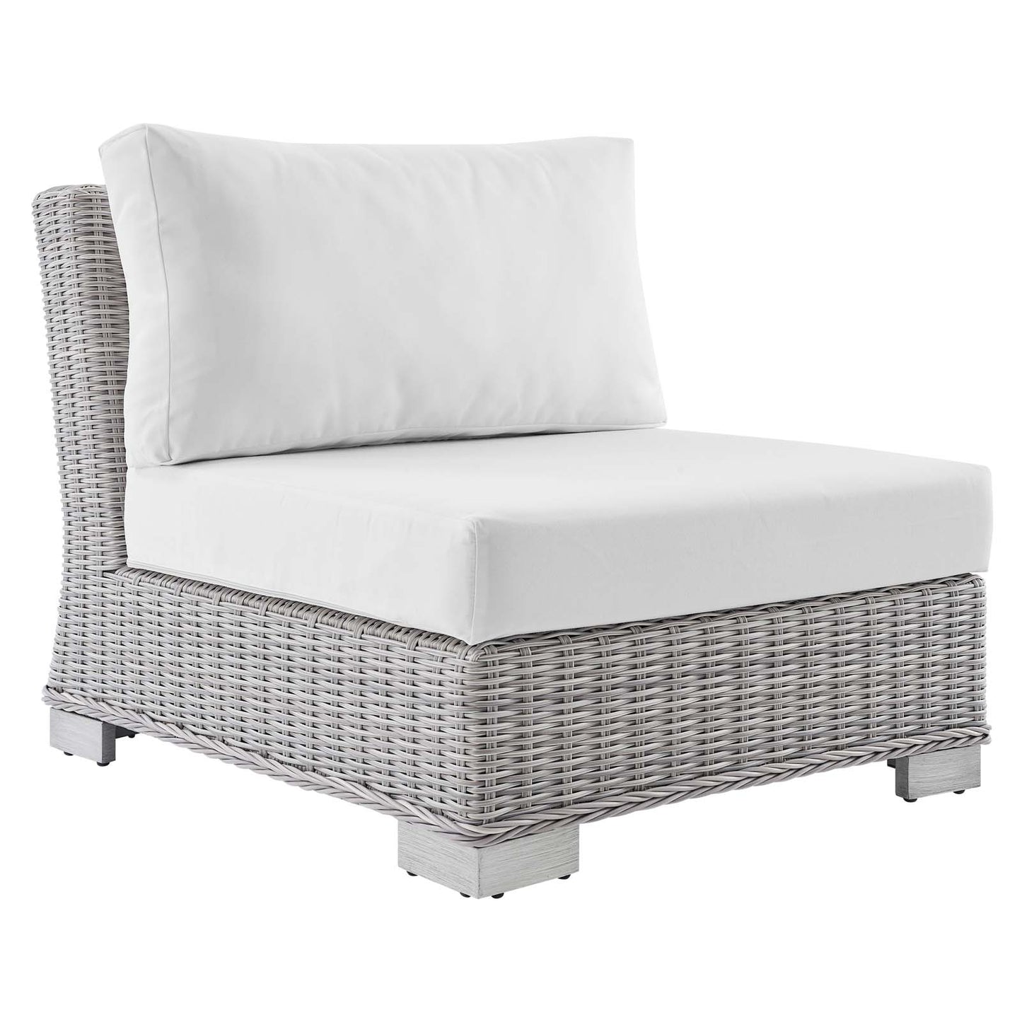 Modway Conway Sunbrella® Outdoor Patio Wicker Rattan Armless Chair - EEI-3980 | Outdoor Sofas, Loveseats & Sectionals | Modishstore - 10