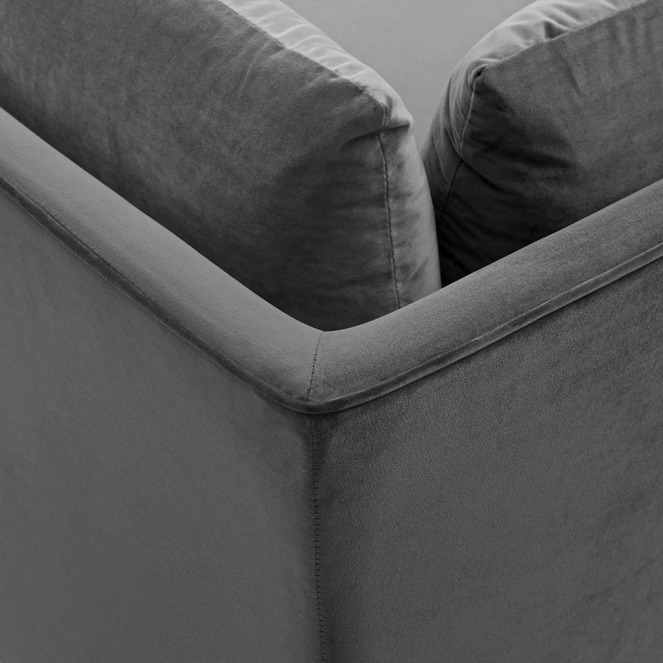 Modway Ardent Performance Velvet Sectional Sofa Corner Chair | Sofas | Modishstore-5