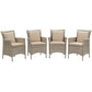 Modway Conduit Outdoor Patio Wicker Rattan Dining Armchair Set of 4 | Armchairs | Modishstore