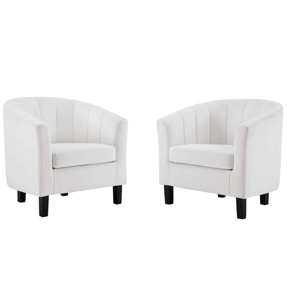 Modway Prospect Channel Tufted Performance Velvet Armchair Set of 2 - EEI-4150 | Armchairs | Modishstore - 10