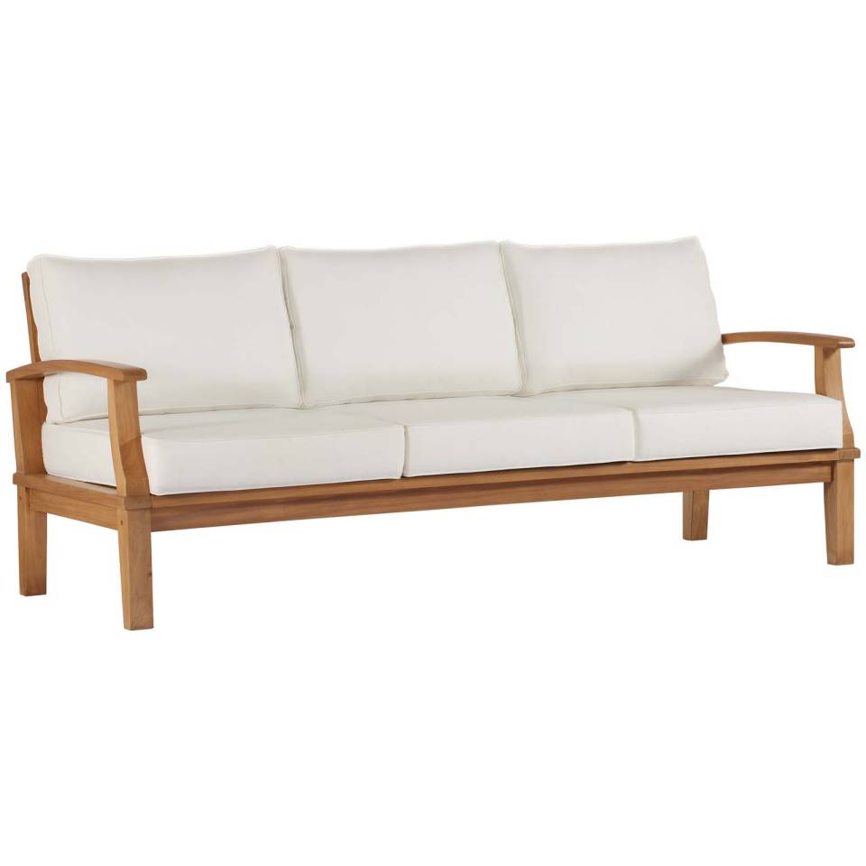 Modway Marina Outdoor Patio Teak Sofa - EEI-4176 | Outdoor Sofas, Loveseats & Sectionals | Modishstore - 11